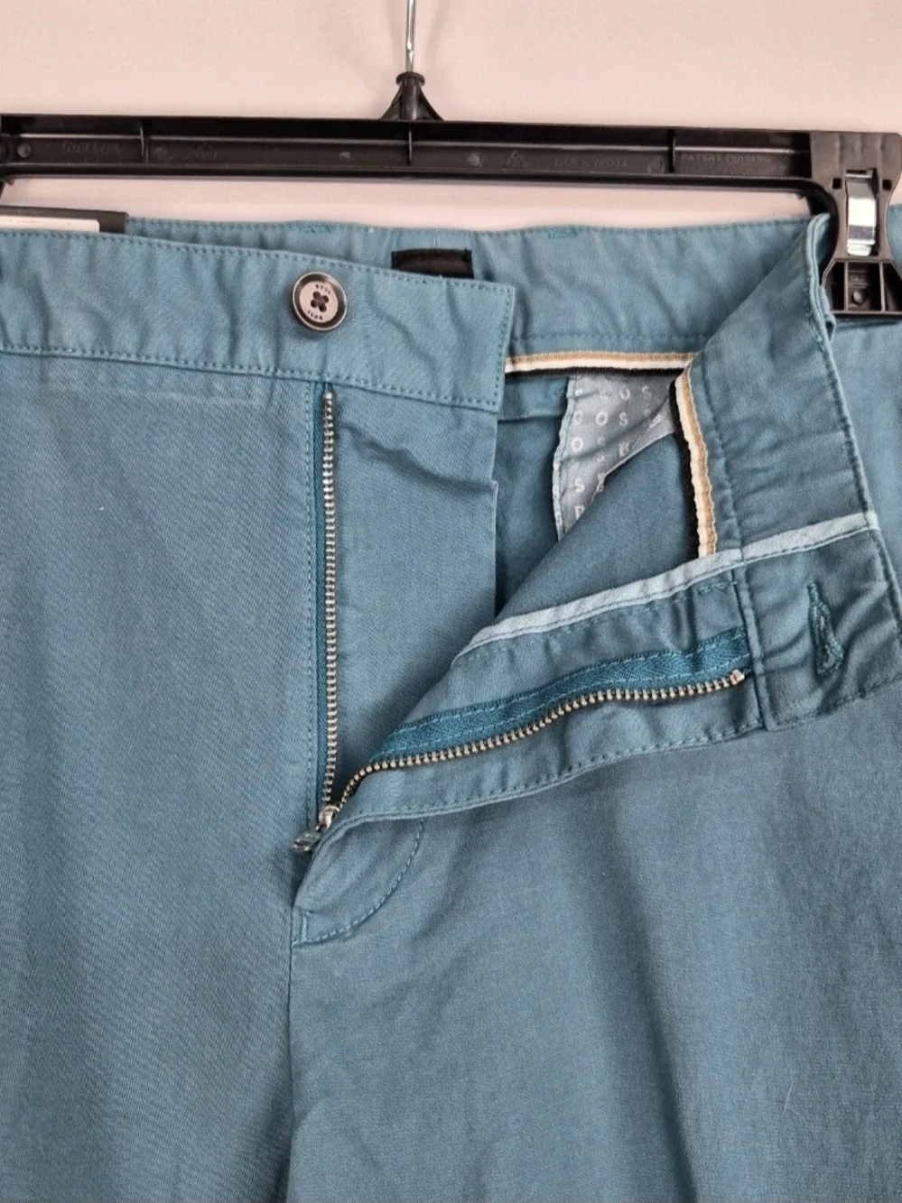 Boss Hugo Boss Men's Shorts Size 38 Slice Slim Fit Green Flat Front NWT 09